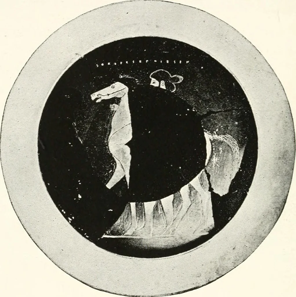 An illustration from A handbook of Attic red-figured vases signed by or attributed to the various masters of the sixth and fifth centuries B. C., 1919, leaf 431