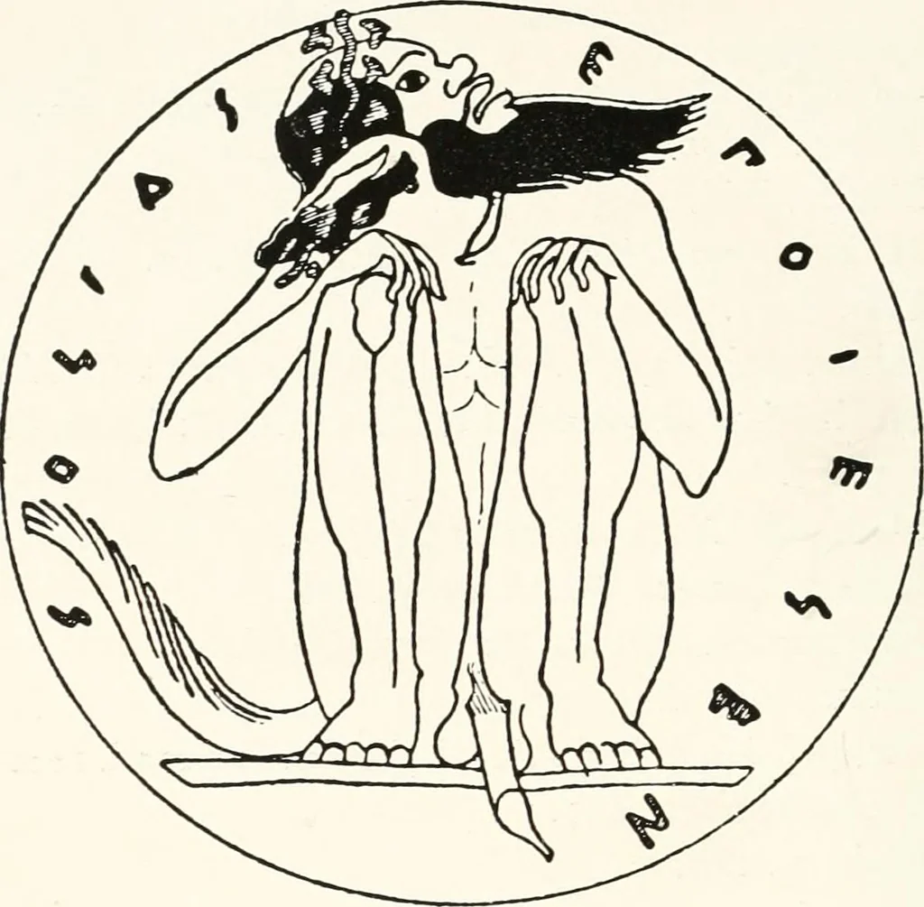 An illustration from A handbook of Attic red-figured vases signed by or attributed to the various masters of the sixth and fifth centuries B. C., 1919, leaf 437