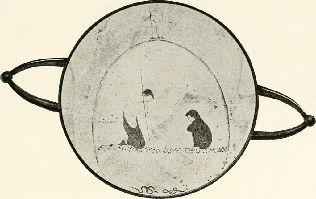 An illustration from A handbook of Attic red-figured vases signed by or attributed to the various masters of the sixth and fifth centuries B. C., 1919, leaf 440