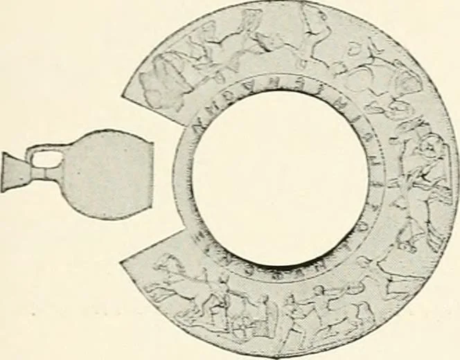 An illustration from A handbook of Attic red-figured vases signed by or attributed to the various masters of the sixth and fifth centuries B. C., 1919, leaf 486