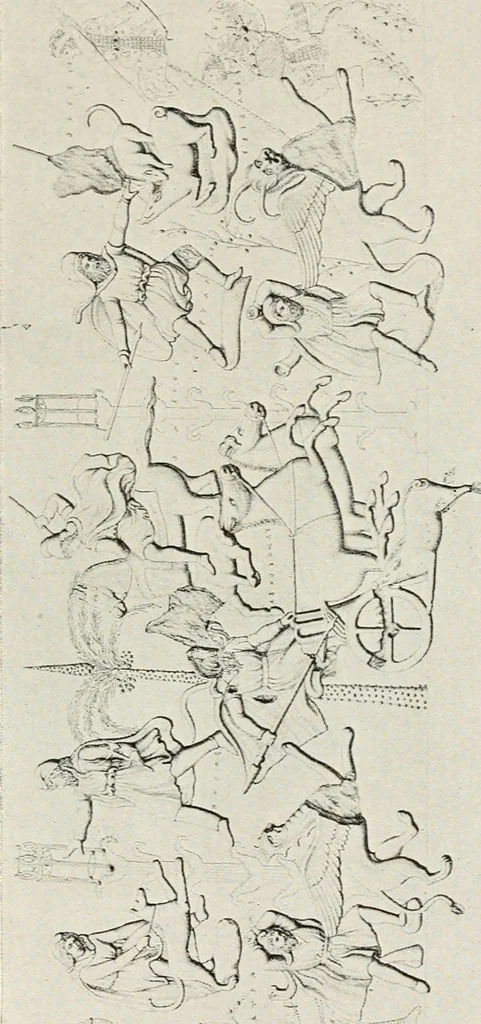 An illustration from A handbook of Attic red-figured vases signed by or attributed to the various masters of the sixth and fifth centuries B. C., 1919, leaf 486