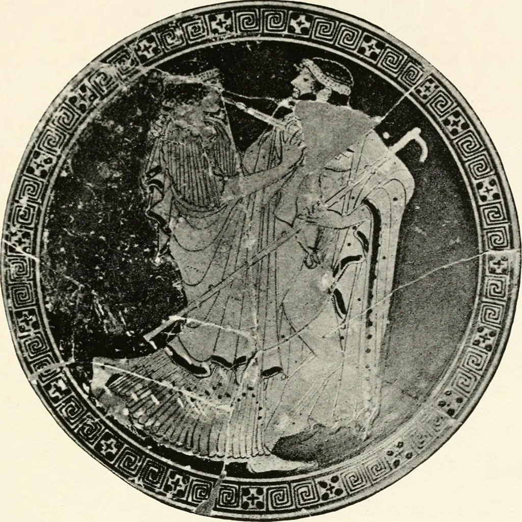 An illustration from A handbook of Attic red-figured vases signed by or attributed to the various masters of the sixth and fifth centuries B. C., 1919, leaf 506