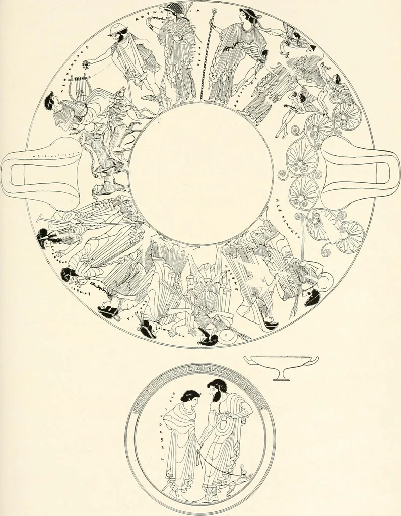 An illustration from A handbook of Attic red-figured vases signed by or attributed to the various masters of the sixth and fifth centuries B. C., 1919, leaf 54