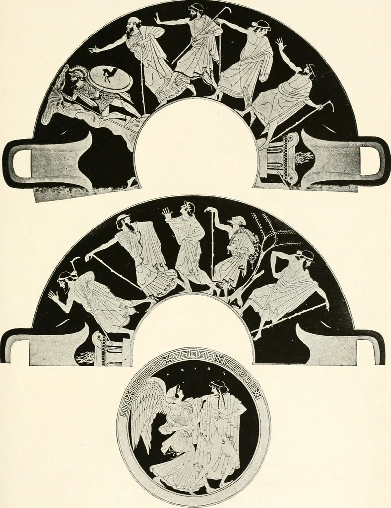 An illustration from A handbook of Attic red-figured vases signed by or attributed to the various masters of the sixth and fifth centuries B. C., 1919, leaf 58