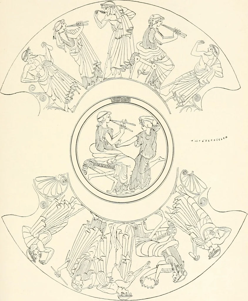 An illustration from A handbook of Attic red-figured vases signed by or attributed to the various masters of the sixth and fifth centuries B. C., 1919, leaf 70