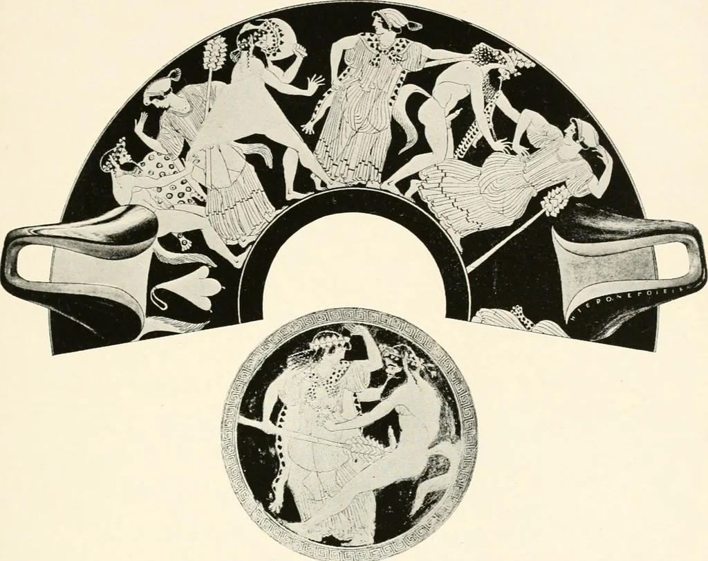 An illustration from A handbook of Attic red-figured vases signed by or attributed to the various masters of the sixth and fifth centuries B. C., 1919, leaf 74