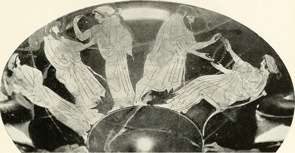 An illustration from A handbook of Attic red-figured vases signed by or attributed to the various masters of the sixth and fifth centuries B. C., 1919, leaf 86