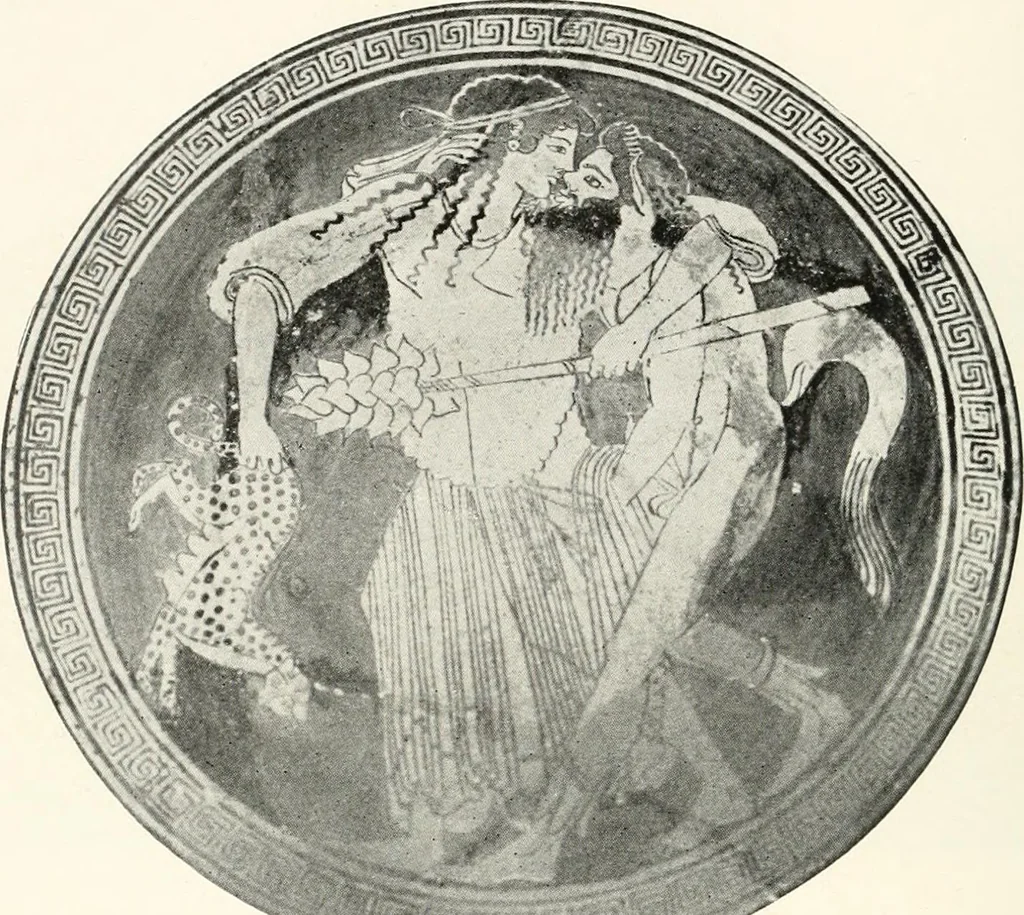 An illustration from A handbook of Attic red-figured vases signed by or attributed to the various masters of the sixth and fifth centuries B. C., 1919, leaf 87