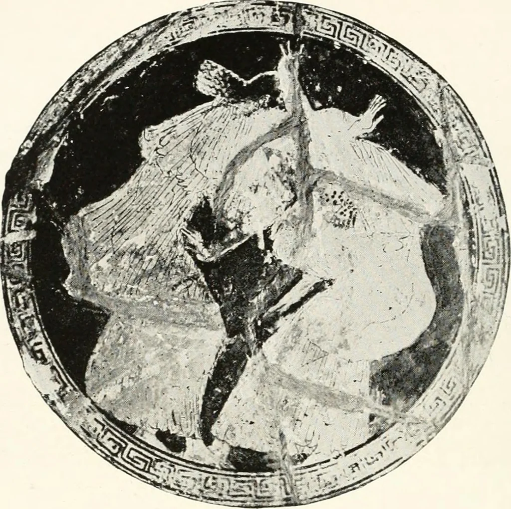 An illustration from A handbook of Attic red-figured vases signed by or attributed to the various masters of the sixth and fifth centuries B. C., 1919, leaf 89