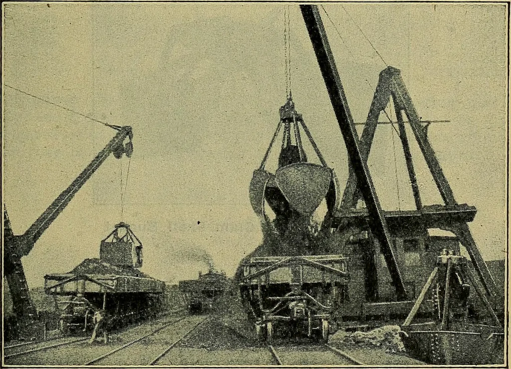 An illustration from Handbook of construction plant, its cost and efficiency, 1914, leaf 102