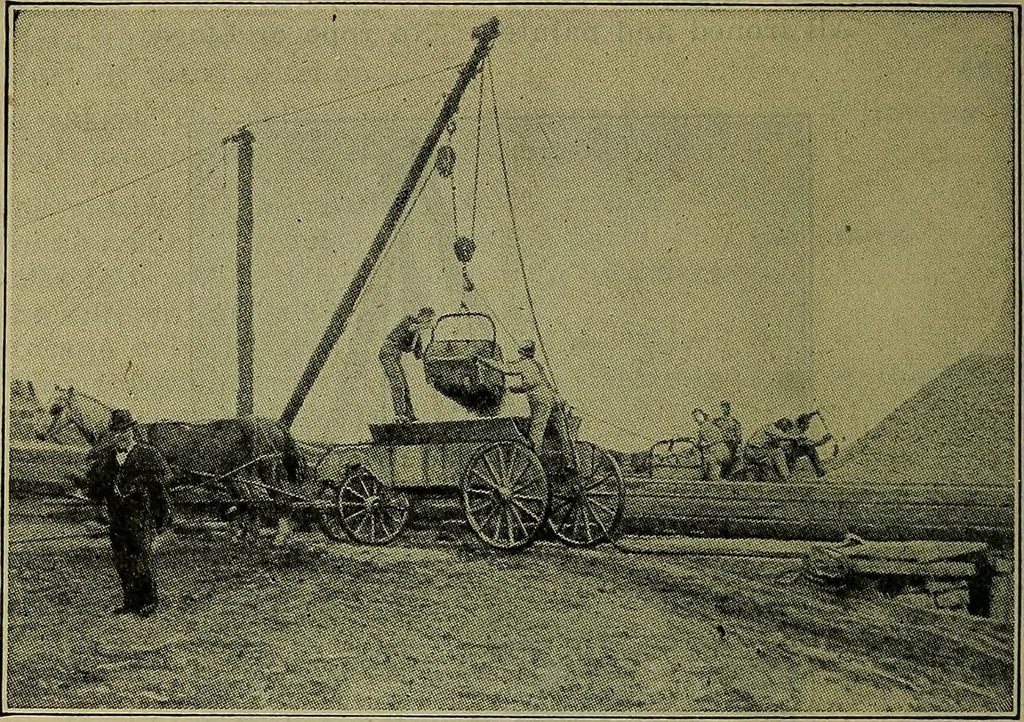 An illustration from Handbook of construction plant, its cost and efficiency, 1914, leaf 195