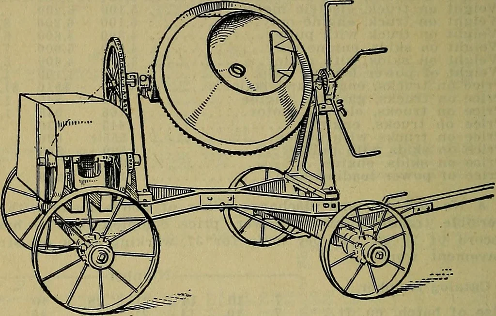 An illustration from Handbook of construction plant, its cost and efficiency, 1914, leaf 423