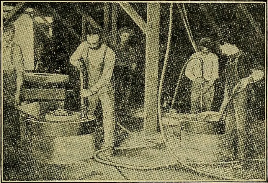 An illustration from Handbook of construction plant, its cost and efficiency, 1914, leaf 618