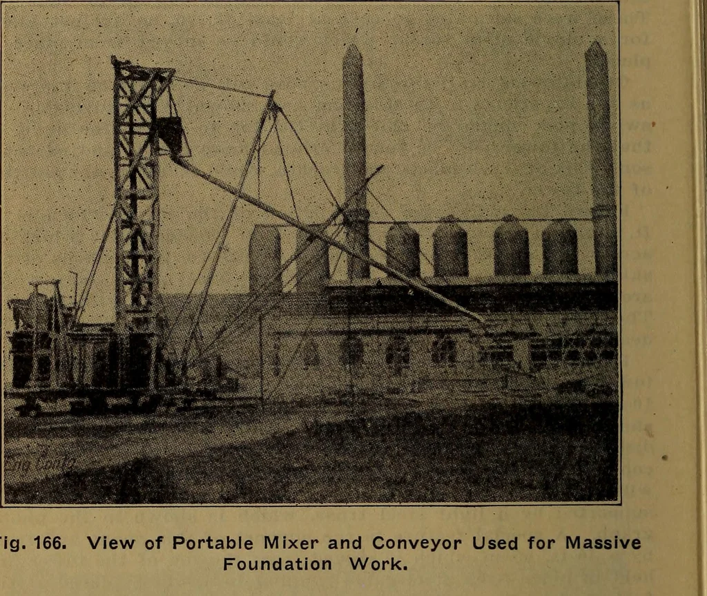 An illustration from Handbook of construction plant, its cost and efficiency, 1918, leaf 366