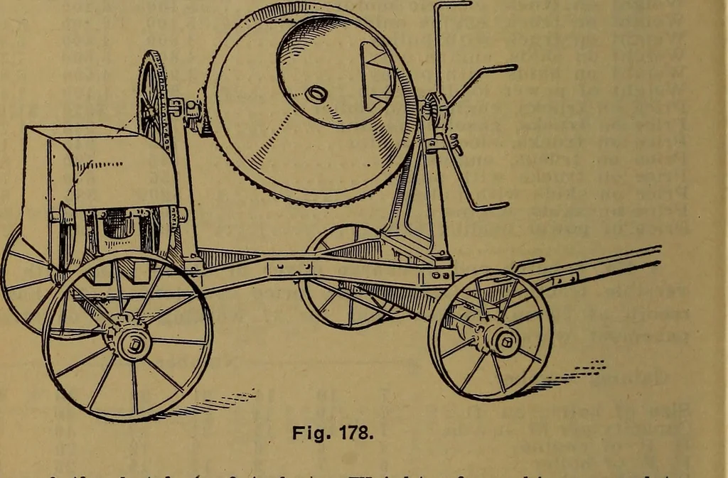 An illustration from Handbook of construction plant, its cost and efficiency, 1918, leaf 422