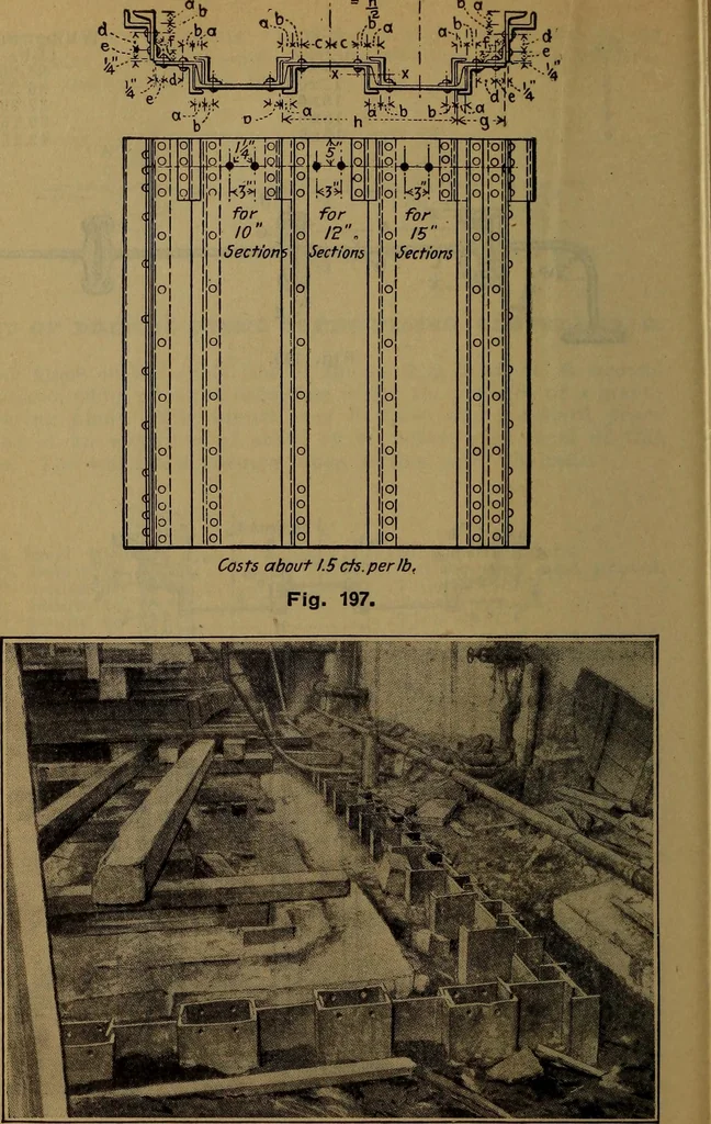 An illustration from Handbook of construction plant, its cost and efficiency, 1918, leaf 472
