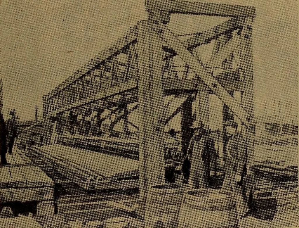 An illustration from Handbook of construction plant, its cost and efficiency, 1918, leaf 481