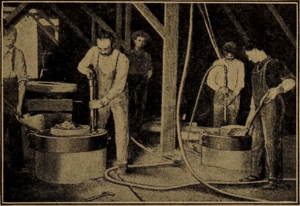 An illustration from Handbook of construction plant, its cost and efficiency, 1918, leaf 617