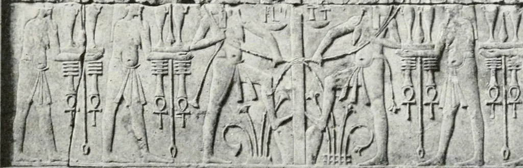 An illustration from A handbook of the Egyptian rooms .., 1918, leaf 136