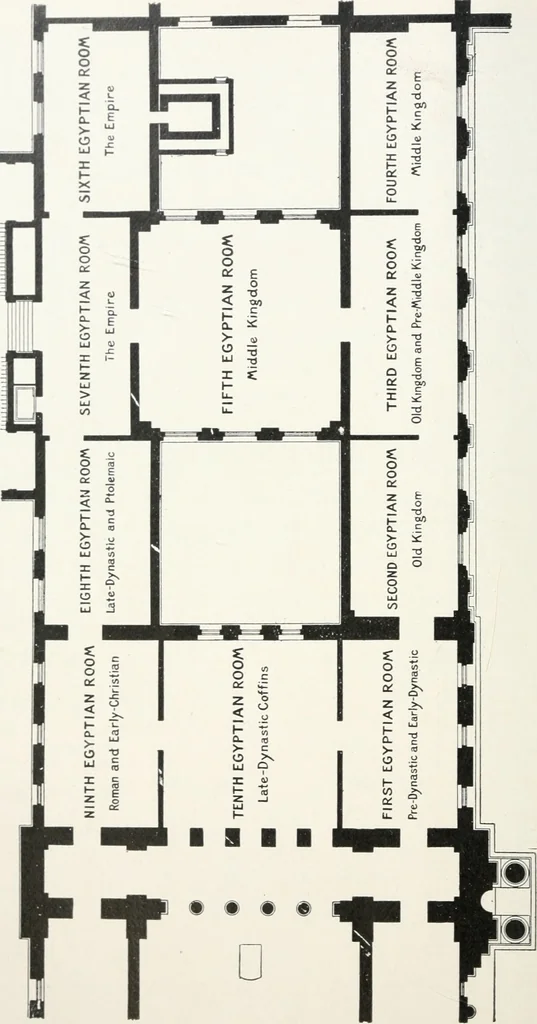 An illustration from A handbook of the Egyptian rooms .., 1918, leaf 27