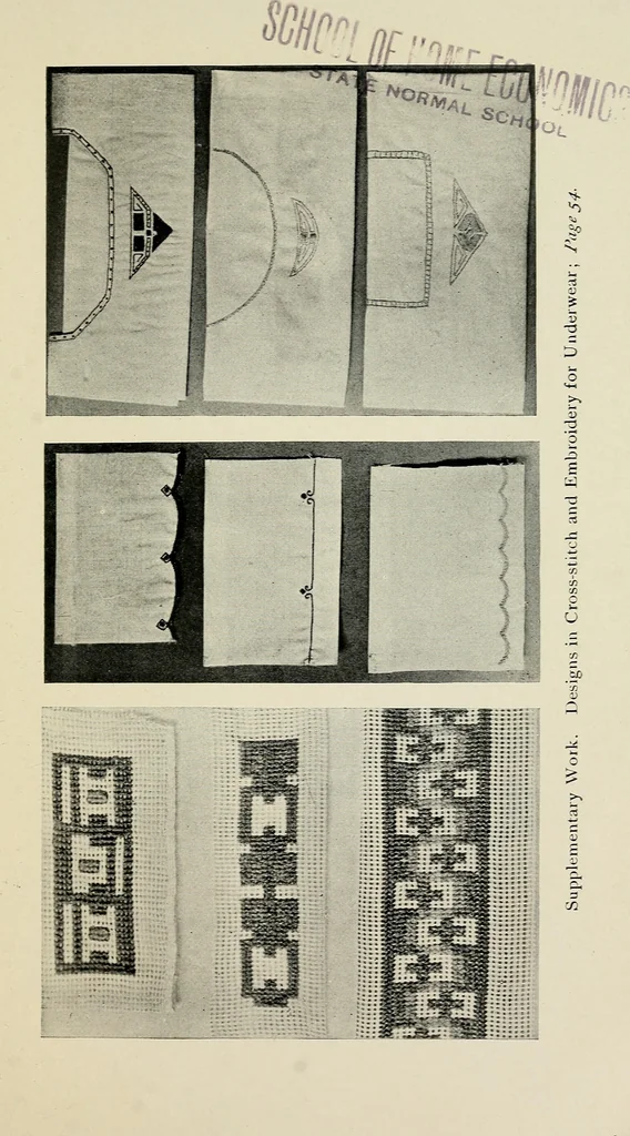 An illustration from A handbook of elementary sewing, 1915, leaf 72