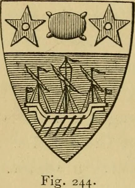 An illustration from Handbook of heraldry : with instructions for tracing pedigrees and deciphering ancient mss. : rules for the appointment of liveries, &c, 1882, leaf 125