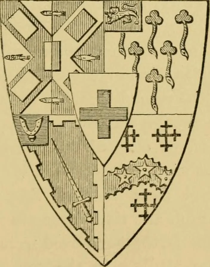 An illustration from Handbook of heraldry : with instructions for tracing pedigrees and deciphering ancient mss. : rules for the appointment of liveries, &c, 1882, leaf 166