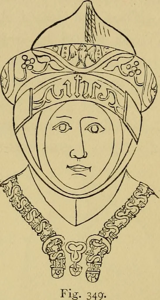 An illustration from Handbook of heraldry : with instructions for tracing pedigrees and deciphering ancient mss. : rules for the appointment of liveries, &c, 1882, leaf 197