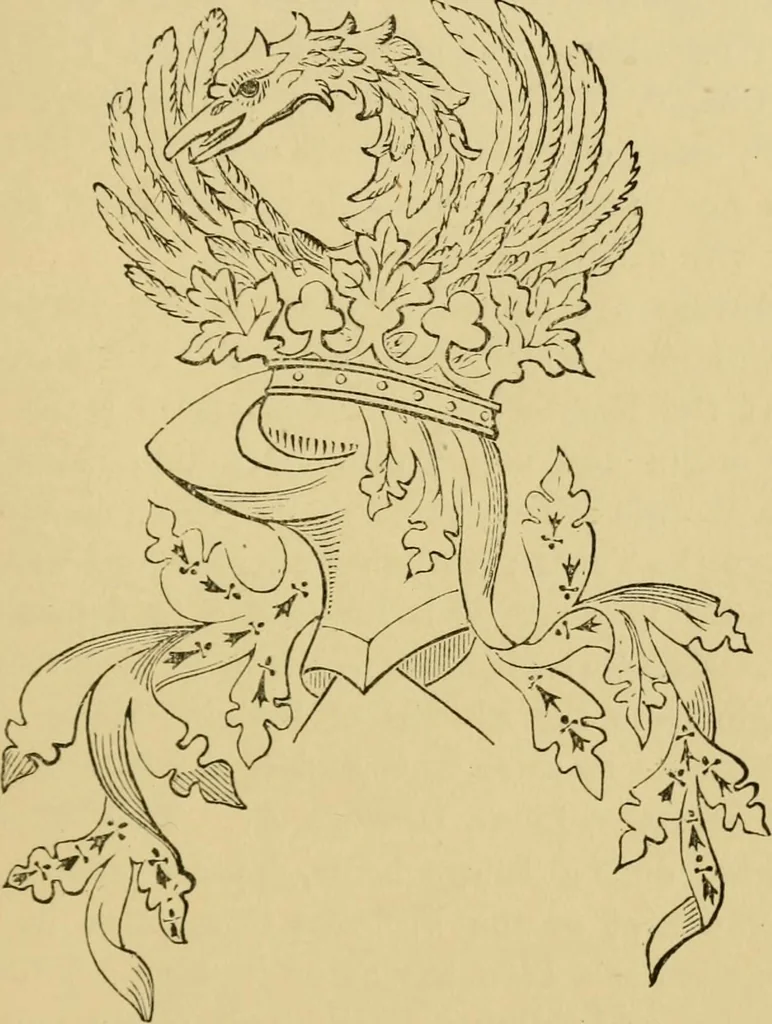 An illustration from Handbook of heraldry : with instructions for tracing pedigrees and deciphering ancient mss. : rules for the appointment of liveries, &c, 1882, leaf 198