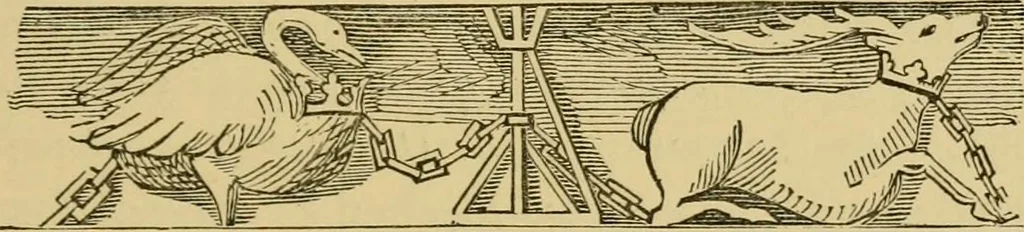An illustration from Handbook of heraldry : with instructions for tracing pedigrees and deciphering ancient mss. : rules for the appointment of liveries, &c, 1882, leaf 230