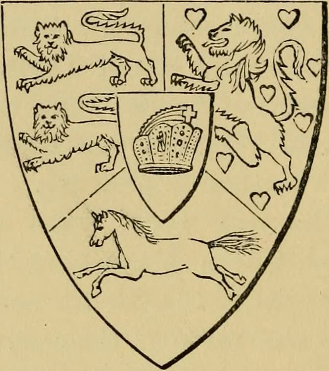 An illustration from Handbook of heraldry : with instructions for tracing pedigrees and deciphering ancient mss. : rules for the appointment of liveries, &c, 1882, leaf 239
