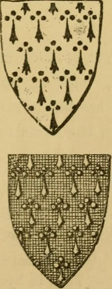 An illustration from Handbook of heraldry : with instructions for tracing pedigrees and deciphering ancient mss. : rules for the appointment of liveries, &c, 1882, leaf 58