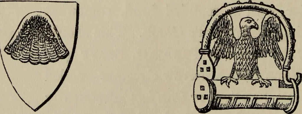 An illustration from The handbook of heraldry : with instructions for tracing pedigrees and deciphering ancient mss., also, rules for the appointment of liveries, etc. etc., 1869, leaf 113