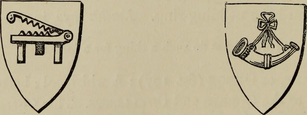 An illustration from The handbook of heraldry : with instructions for tracing pedigrees and deciphering ancient mss., also, rules for the appointment of liveries, etc. etc., 1869, leaf 115