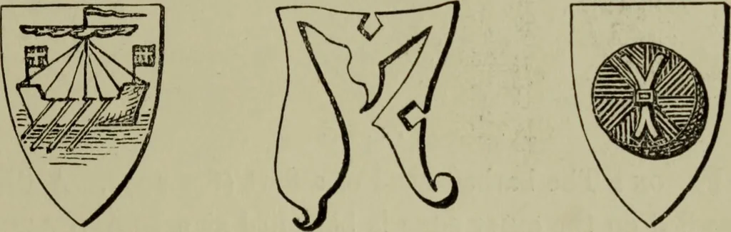 An illustration from The handbook of heraldry : with instructions for tracing pedigrees and deciphering ancient mss., also, rules for the appointment of liveries, etc. etc., 1869, leaf 116