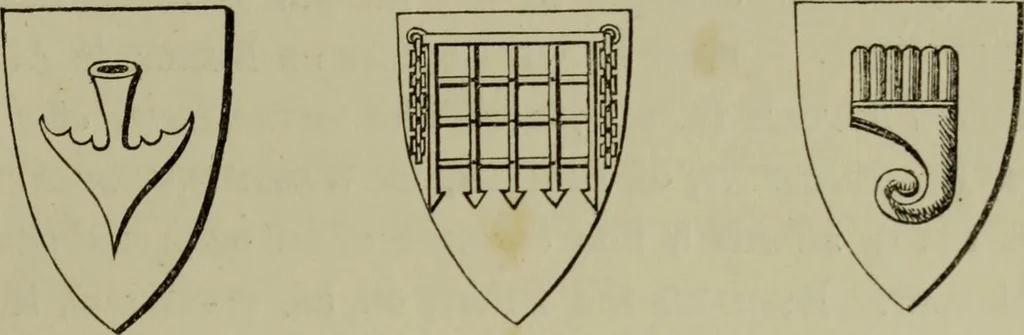 An illustration from The handbook of heraldry : with instructions for tracing pedigrees and deciphering ancient mss., also, rules for the appointment of liveries, etc. etc., 1869, leaf 118