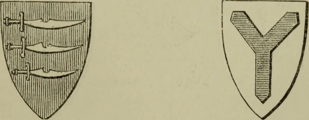 An illustration from The handbook of heraldry : with instructions for tracing pedigrees and deciphering ancient mss., also, rules for the appointment of liveries, etc. etc., 1869, leaf 118