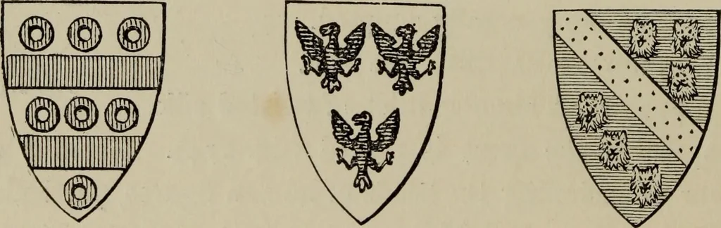 An illustration from The handbook of heraldry : with instructions for tracing pedigrees and deciphering ancient mss., also, rules for the appointment of liveries, etc. etc., 1869, leaf 121