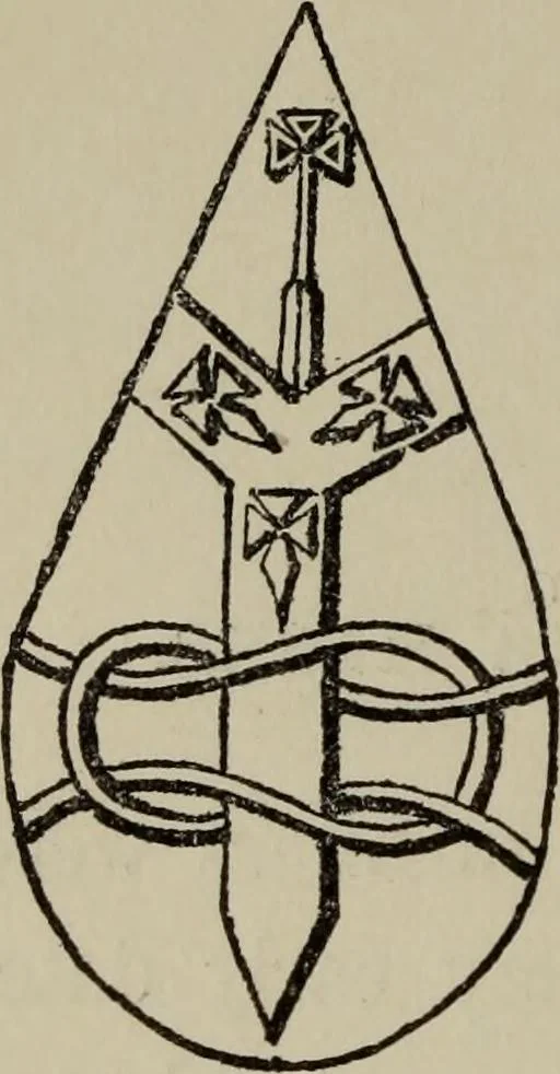 An illustration from The handbook of heraldry : with instructions for tracing pedigrees and deciphering ancient mss., also, rules for the appointment of liveries, etc. etc., 1869, leaf 129