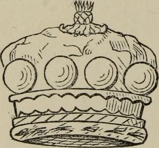 An illustration from The handbook of heraldry : with instructions for tracing pedigrees and deciphering ancient mss., also, rules for the appointment of liveries, etc. etc., 1869, leaf 173