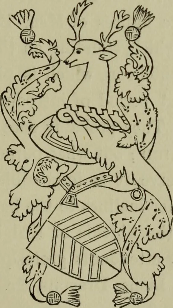 An illustration from The handbook of heraldry : with instructions for tracing pedigrees and deciphering ancient mss., also, rules for the appointment of liveries, etc. etc., 1869, leaf 182