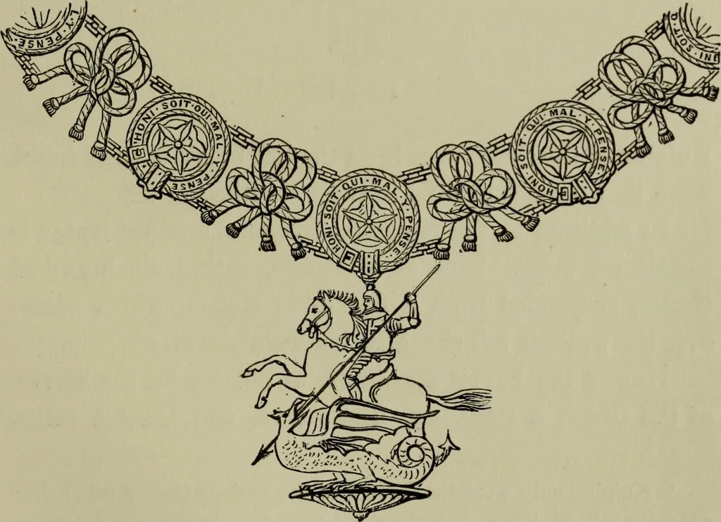 An illustration from The handbook of heraldry : with instructions for tracing pedigrees and deciphering ancient mss., also, rules for the appointment of liveries, etc. etc., 1869, leaf 238
