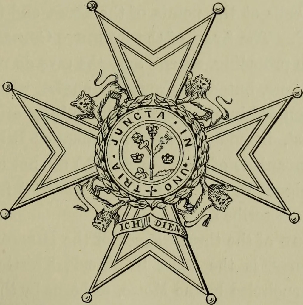 An illustration from The handbook of heraldry : with instructions for tracing pedigrees and deciphering ancient mss., also, rules for the appointment of liveries, etc. etc., 1869, leaf 244