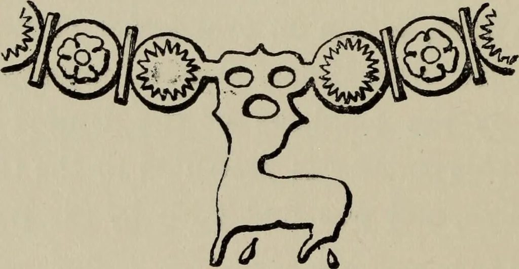 An illustration from The handbook of heraldry : with instructions for tracing pedigrees and deciphering ancient mss., also, rules for the appointment of liveries, etc. etc., 1869, leaf 253