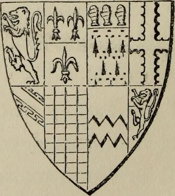 An illustration from The handbook of heraldry : with instructions for tracing pedigrees and deciphering ancient mss., also, rules for the appointment of liveries, etc. etc., 1869, leaf 281