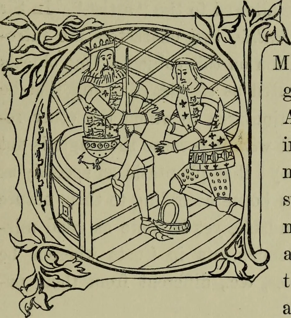 An illustration from The handbook of heraldry : with instructions for tracing pedigrees and deciphering ancient mss., also, rules for the appointment of liveries, etc. etc., 1869, leaf 298