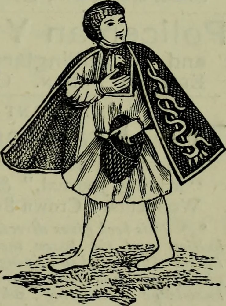An illustration from The handbook of heraldry : with instructions for tracing pedigrees and deciphering ancient mss., also, rules for the appointment of liveries, etc. etc., 1869, leaf 394