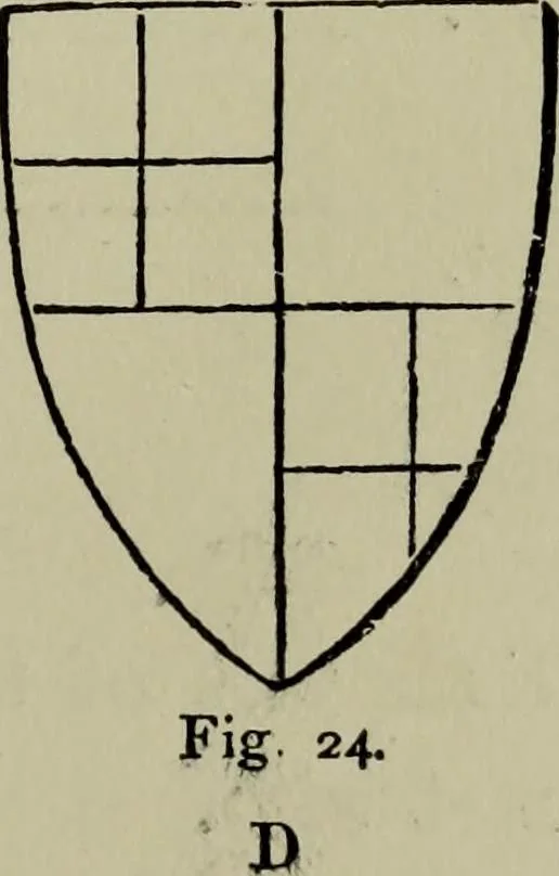 An illustration from The handbook of heraldry : with instructions for tracing pedigrees and deciphering ancient mss., also, rules for the appointment of liveries, etc. etc., 1869, leaf 50