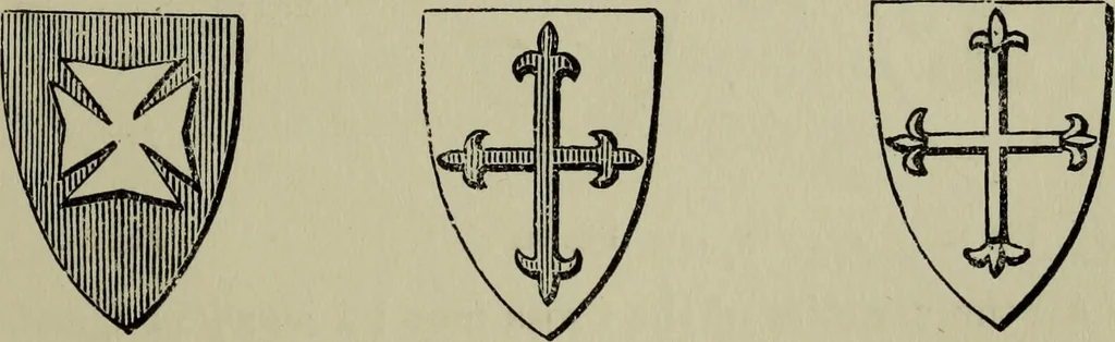 An illustration from The handbook of heraldry : with instructions for tracing pedigrees and deciphering ancient mss., also, rules for the appointment of liveries, etc. etc., 1869, leaf 64