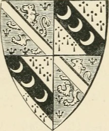 An illustration from Handbook of heraldry, with instructions for tracing pedigrees and deciphering ancient mss., rules for the appointment of liveries, &c., 1893, leaf 100